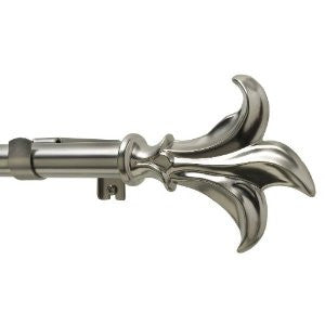 Levolor Leaf Rod Set, Satin Nickel, 3/4-Inch Diameter, 36 to 66-Inch Width