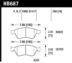 Hawk Performance HB687F.750 HPS Brake Pad