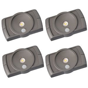 Mr. Beams MB862 Indoor Wireless Slim LED Light with Motion Sensor Features, Brown, 2-Pack