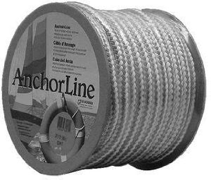 Unicord 300150 Gold/White 3/8" x 100' Nylon Braid Anchor Line