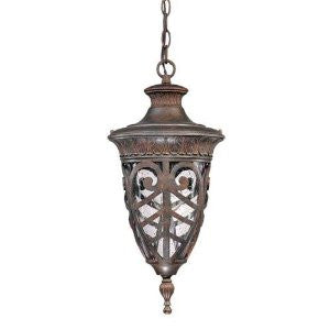 Nuvo 60/2058 Hanging Lantern with Clear Seeded Glass, Dark Plum Bronze
