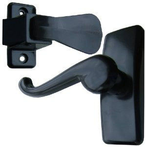 Ideal Security Inc. SKGLWBLUS Storm Door Lever Handle Set, Black