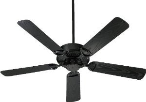 Quorum International 143525-599 Estate Patio Ceiling Fan with Black ABS Blades, 52-Inch, Matte Black Finish