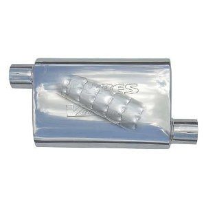 Pypes Exhaust MVV16 Violator 14" Long 3" Offset Inlet 3" Offset Outlet 409 Stainless Steel Muffler
