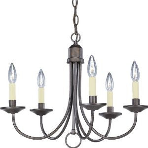 Progress Lighting P4008-20 5-Light Chandelier, Antique Bronze