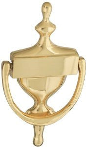 National Hardware V1914 7" Door Knocker in Solid Brass