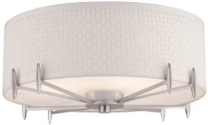 Forecast Lighting F51736U Urban Oasis 3 Light Semi-Flush Ceiling Fixture, Satin Nickel