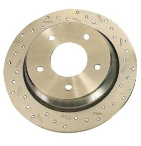 SSBC 23557AA3R Drilled Slotted Plated Rear Passenger Side Rotor for 2002-06 Explorer Sport All