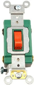 Leviton 3032-2R 30 Amp, 120/277 Volt, Toggle Double-Pole AC Quiet Switch, Extra Heavy Duty Spec Grade, Self Grounding, Back and Side Wired, Red