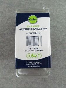 HIGH GRADE Cadex 23 gauge pins pin nails, 1-9/16" (40MM) - 4000 PK