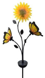 Moonrays 92337 Butterfly Flower Garden Stake Light and Outdoor Solar-Powered LED Light