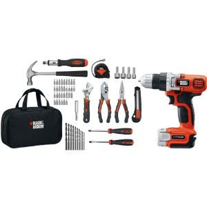 Black & Decker LDX112PK Lithium Drill and Project Kit, 12-volt