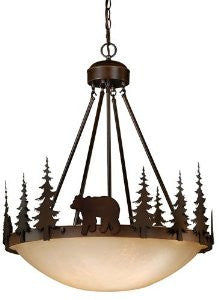 Vaxcel PD55724BBZ 4 Light Bozeman Bowl Large Pendant, Burnished