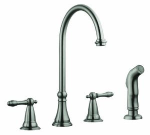 Design House 524801 Montello Kitchen Faucet with Sprayer, Satin Nickel