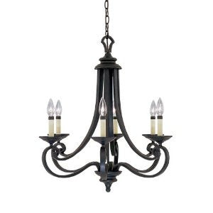 Designers Fountain 9036-NI Barcelona 6-Light Chandelier, Natural Iron