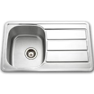 Houzer SDR-3019-1 Hospitality Stainless Steel Drain Board Round Bar or Prep Sink, 30-1/4-by-19-3/4-Inch
