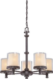 Nuvo 60/4545 Decker Sudbury Bronze Five Light Chandelier