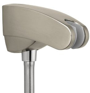 Hansgrohe 27508821 Porter E' Holder with Outlet, Brushed Nickel