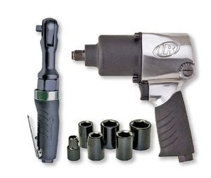 Ingersoll Rand 2317G Edge Series Air Impactool and Ratchet Kit, Black
