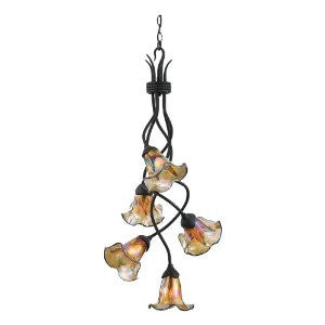 Quoizel BLFF5105IB Bellissimo 40-1/2-Inch One Tier Chandelier with Five Downlights, Imperial Bronze Finish