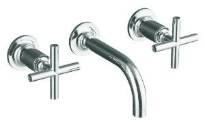 KOHLER K-T14412-3-CP Purist Two-Handle Wall-Mount Faucet Trim, Polished Chrome