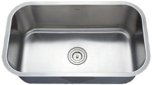 31 1/2 inch Undermount Single Bowl 16 gauge Stainless Steel Kitchen Sink