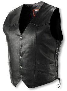 Interstate Leather Tall Men's Basic Vest with Side Lace (XXX-Large)