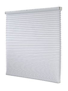 Redi Shade Z00C2001400 Simple Fit Made to Width Custom Cordless Honeycomb Cellular Shades, 20 -Inch by 72-Inch, Snow Light Filtering