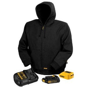 DEWALT DCHJ061C1-XL 20V/12V MAX Black Hooded Heated Jacket Kit, X-Large