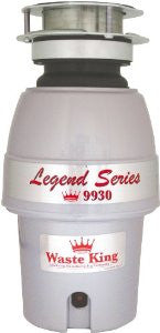 Waste King 9930 Legend Series 1/2 HP Continuous Feed Operation Garbage Disposer