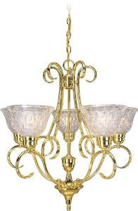 Volume Lighting V3995 Versailles Chandelier, Polished solid brass