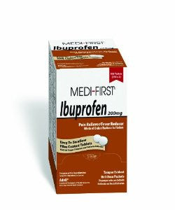 Medi-First 80813 Ibuprofen 200 Milligram Coated Tablets, 250-Packets