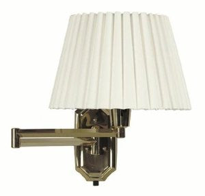 Kenroy Home 30120-1 Traditions Wall Swing Arm Lamp, Polished Brass
