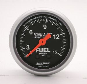 Auto Meter 3311 Sport-Comp Mechanical Fuel Pressure Gauge