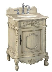 Belle Foret BF80030R Single Basin Bathroom Vanity, Antique Parchment