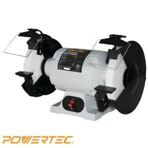 POWERTEC BGSS800 Slow Speed Bench Grinder, 8-Inch