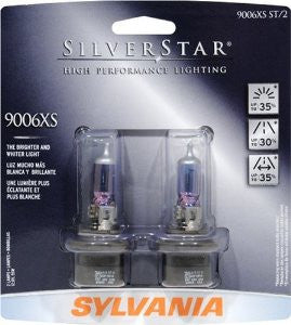 Sylvania 9006XS ST SilverStar High Performance Halogen Headlight Bulb (Low Beam), (Pack of 2)