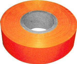 Bon 14-737 150-Feet by 1-3/16-Inch 4-Mil High Visibility Flagging Tape, Fluorescent Orange, 12-Pack
