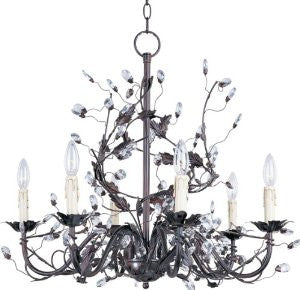 Maxim Lighting 2851OI Elegante 6-Light Chandelier, Oil Rubbed Bronze Finish