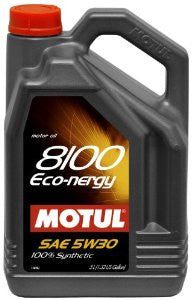 Motul 007229 8100 Eco-nergy 5W-30 100 Percent Synthetic Fuel Economy Gasoline and Diesel Lubricant - 5 Liter