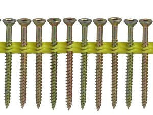 Quik Drive WSNTL212S Wood Screws 2 1/2-Inch Course Twin Threads, Yellow Zinc Coating
