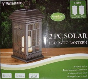 Westinghouse: 2PC Solar LED Patio Lanterns
