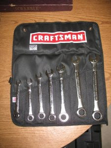Craftsman Industrial 9-24623 7-Piece SAE Combination Ratcheting Wrench Set