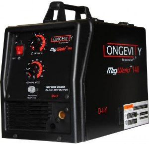 LONGEVITY Migweld 140 - 140 Amp Mig Welder Capable Of Flux-Core And Aluminum Gas Shielded Welding 110v