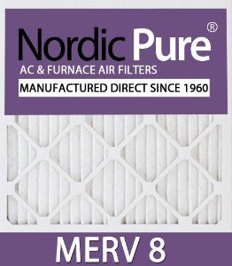 Nordic Pure 24x30x1M8-6 MERV 8 Pleated AC Furnace Air Filter , 24x30x1, Box of 6