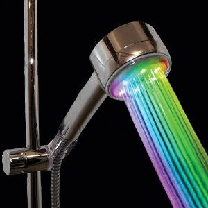 Color Changing Showerhead Nozzle - Rainbow LED Lights Cycle Every 2 Seconds