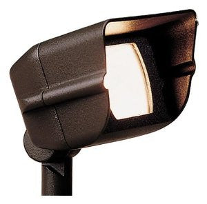 Kichler Lighting 15385AZT 12-Volt Low Voltage Adjustable Wide Flood Accent Light with Heat Resistant Glass, Textured Architectural Bronze