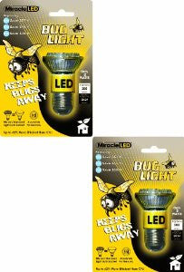 MiracleLED 605023-2 Ultra Saver 2-Watt Bug Light Bulb, 2-Pack