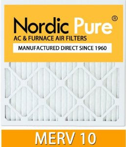 Nordic Pure 20x25x2 MERV 10 Pleated AC Furnace Air Filter, Box of 3