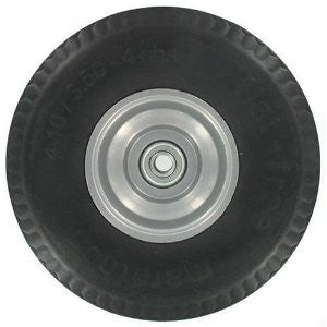 Marathon Industries 00010 4.10/3.50 -4-Inch Flat Free Hand Truck/Utility Tire, 2.25-Inch Offset Hub, 5/8-Inch Bearing, 10-Inch Tire Diameter